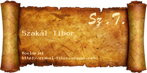 Szakál Tibor névjegykártya