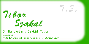tibor szakal business card